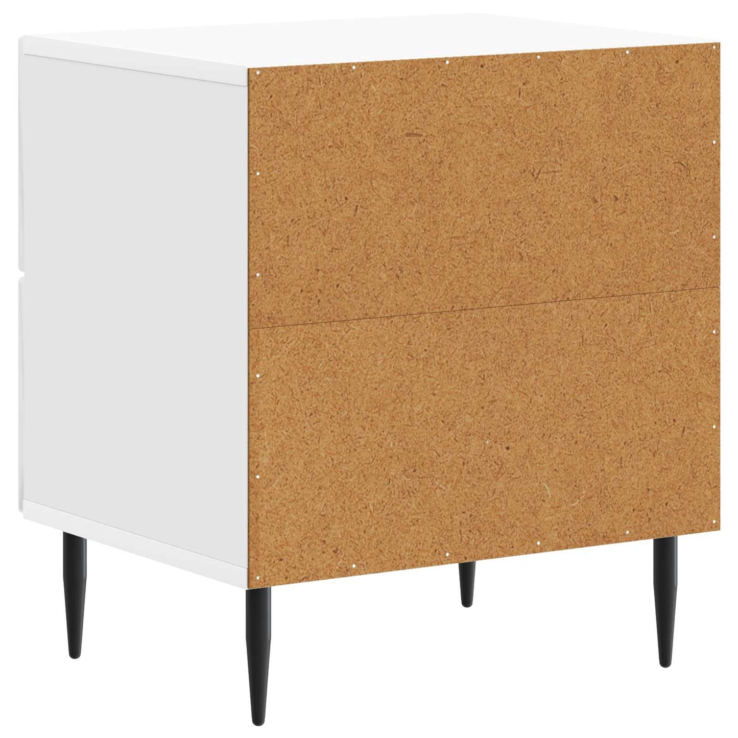 vidaXL Κομοδίνο 2 τμχ. Γυαλιστερό Λευκό 43 x 34,5 x 47,5 εκ