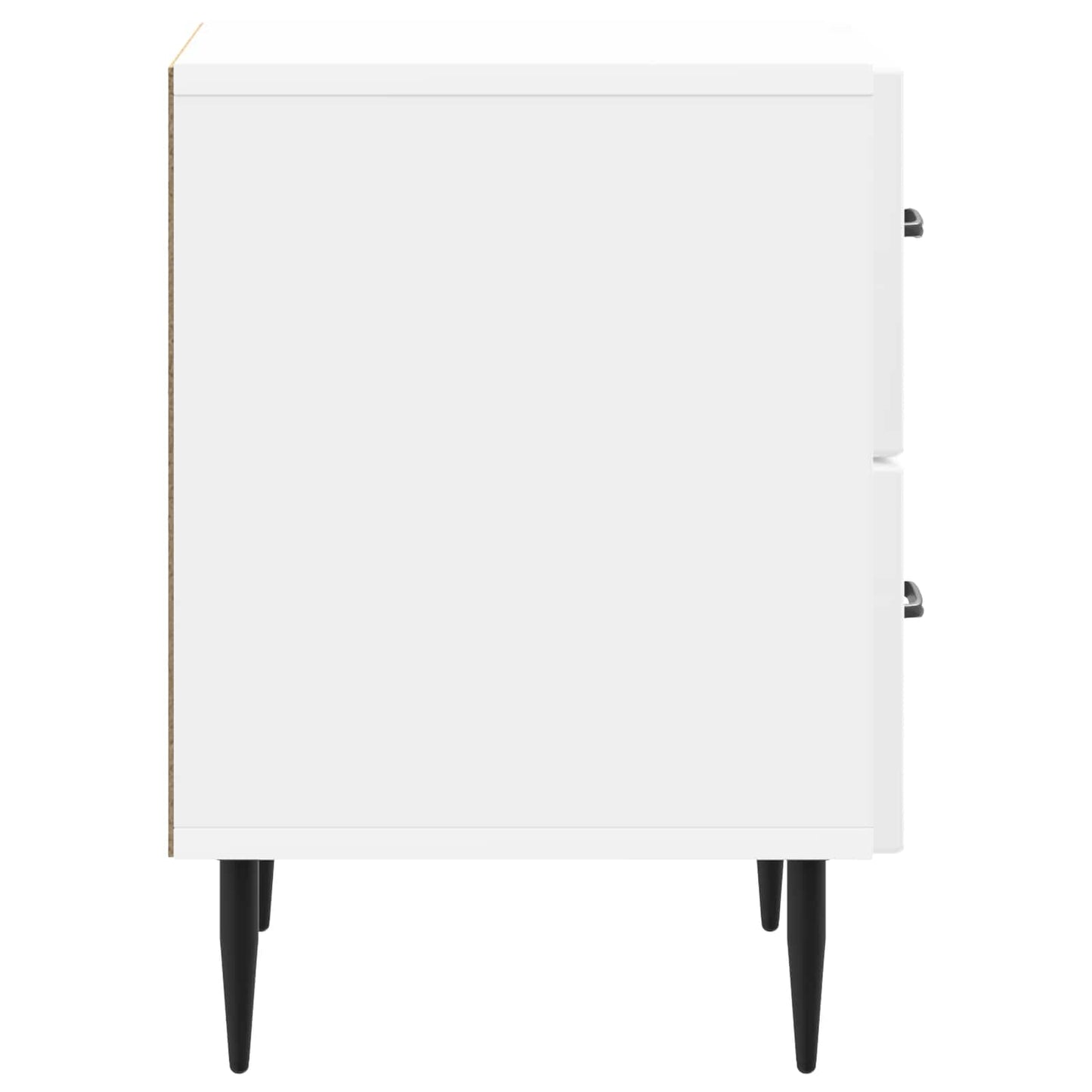 vidaXL Κομοδίνο 2 τμχ. Γυαλιστερό Λευκό 43 x 34,5 x 47,5 εκ