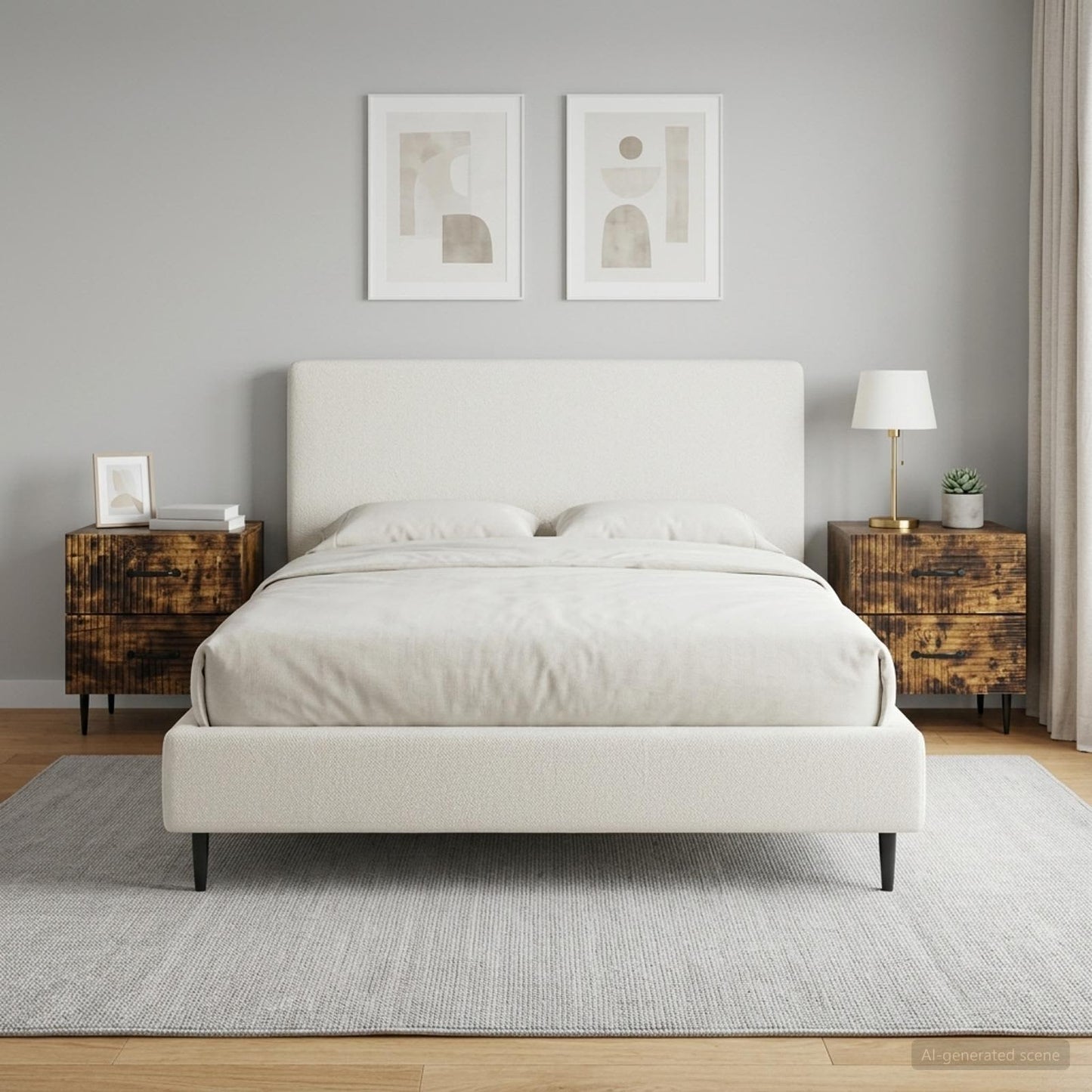 vidaXL Κομοδίνο 2 τμχ. Καπνισμένο Ξύλο Δρυός 43 x 34,5 x 47,5 εκ