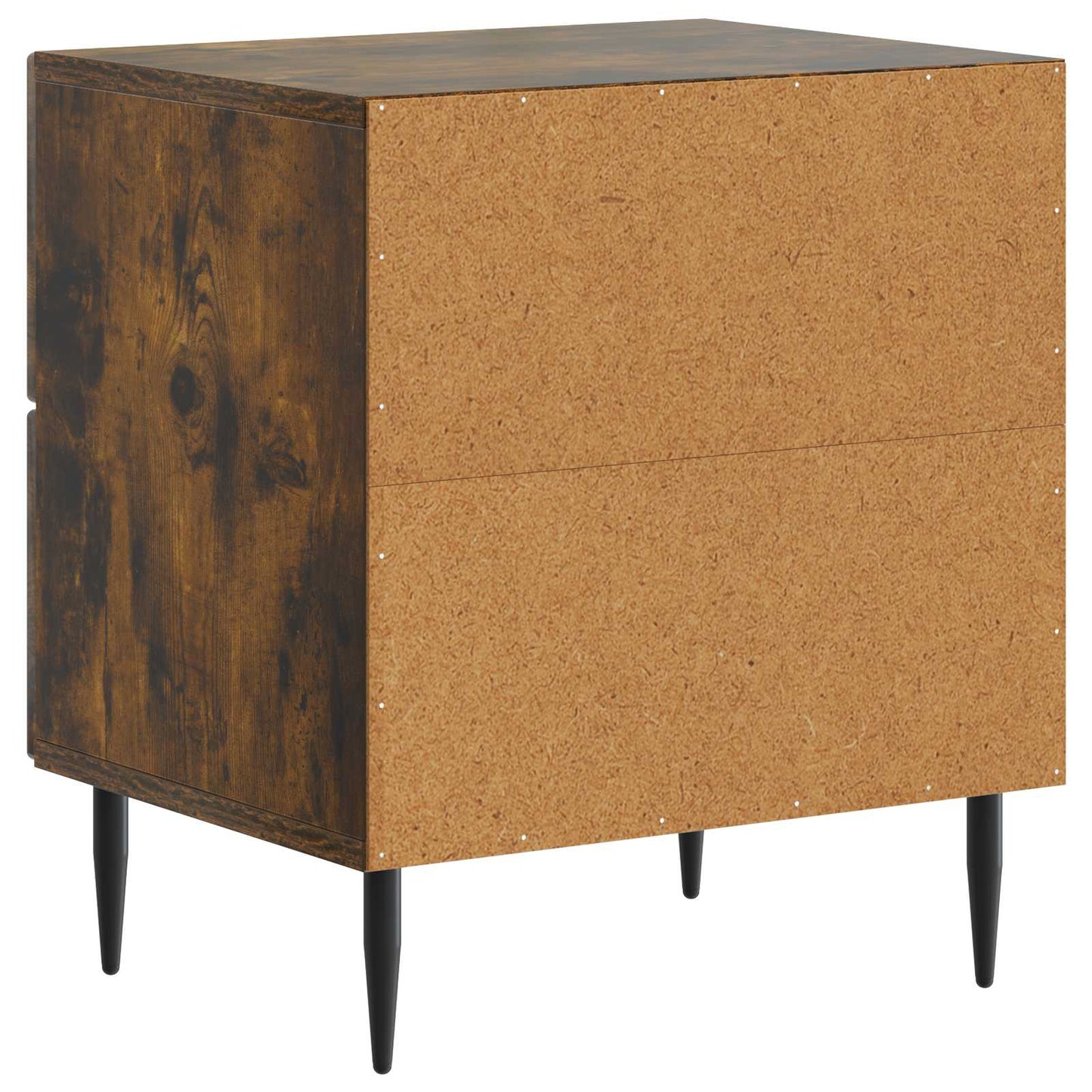 vidaXL Κομοδίνο 2 τμχ. Καπνισμένο Ξύλο Δρυός 43 x 34,5 x 47,5 εκ