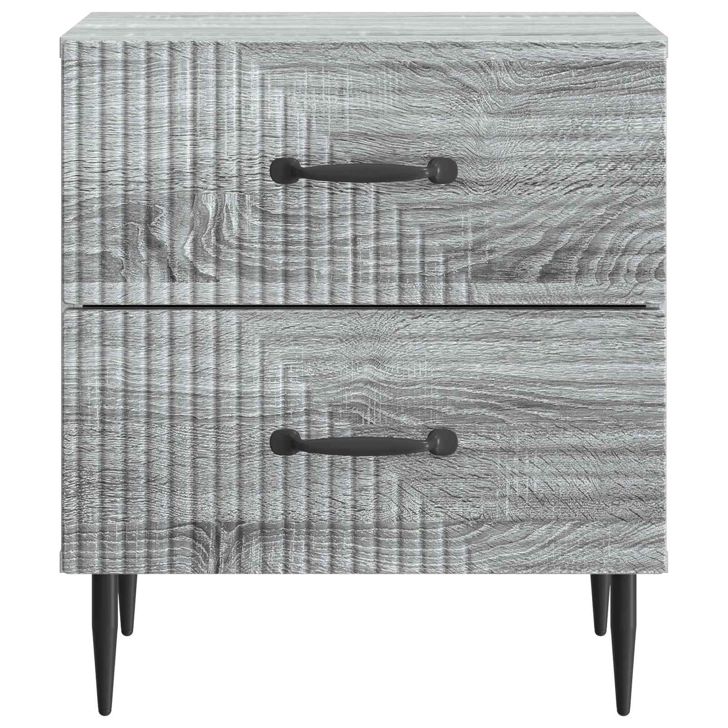 vidaXL Κομοδίνο 2 τμχ. Γκρι Sonoma 43 x 34,5 x 47,5 εκ