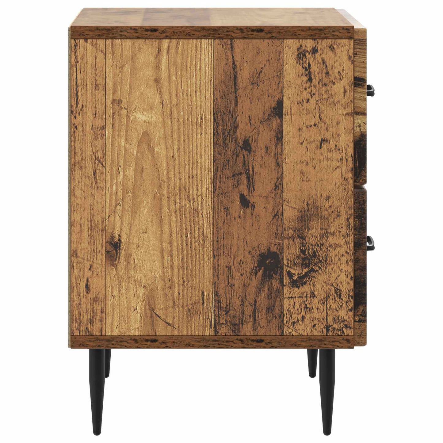 vidaXL Κομοδίνο 2 τμχ. Παλαιωμένο ξύλο 43 x 34,5 x 47,5 εκ