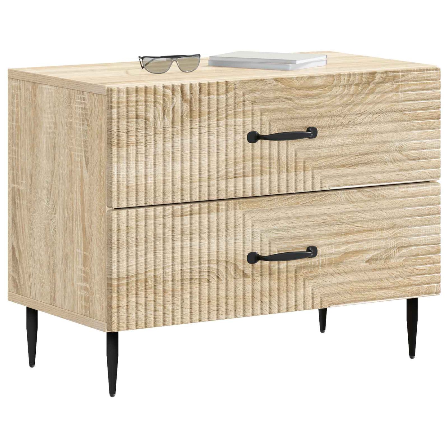 vidaXL Κομοδίνο Sonoma Δρυς 62 x 34,5 x 47,5 εκ Επεξεργασμένο Ξύλο