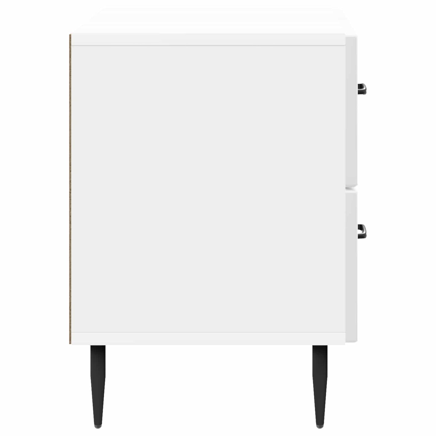 vidaXL Κομοδίνο με συρτάρι Γυαλιστερό Λευκό 62 x 34,5 x 47,5 εκ