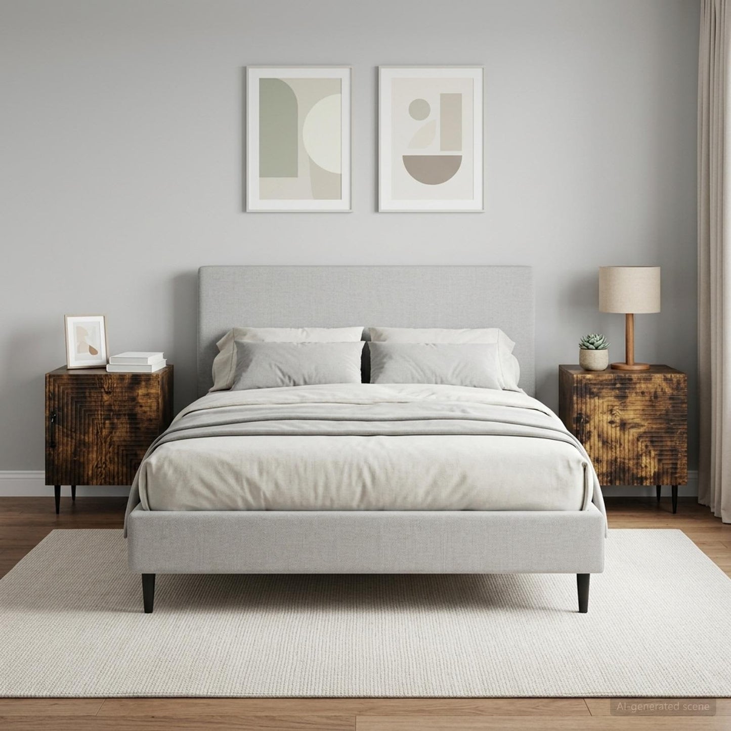 vidaXL Κομοδίνο 2 τμχ. Καπνισμένο Ξύλο Δρυός 43 x 34,5 x 50 εκ