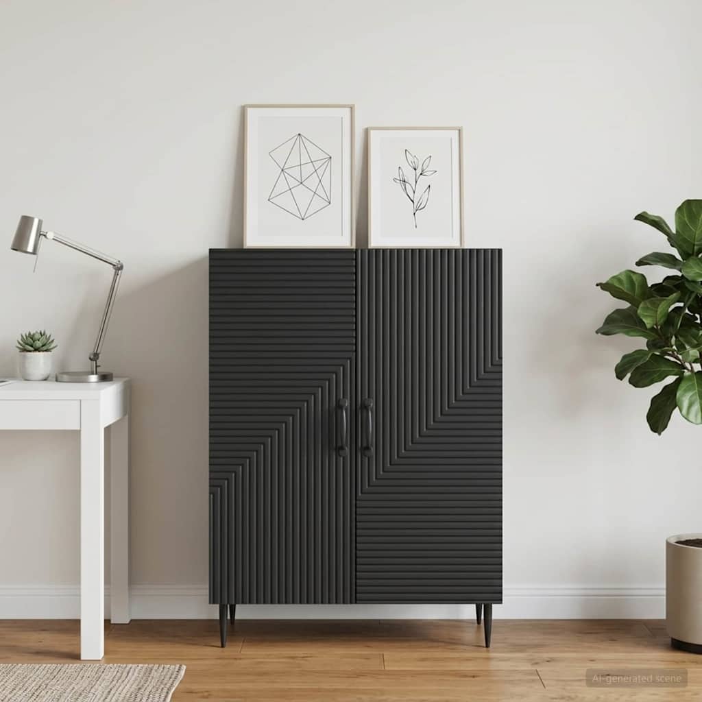 vidaXL Πλαϊνό γραφείο Μαύρο 66 x 34,5 x 89,5 εκ Επεξεργασμένο Ξύλο