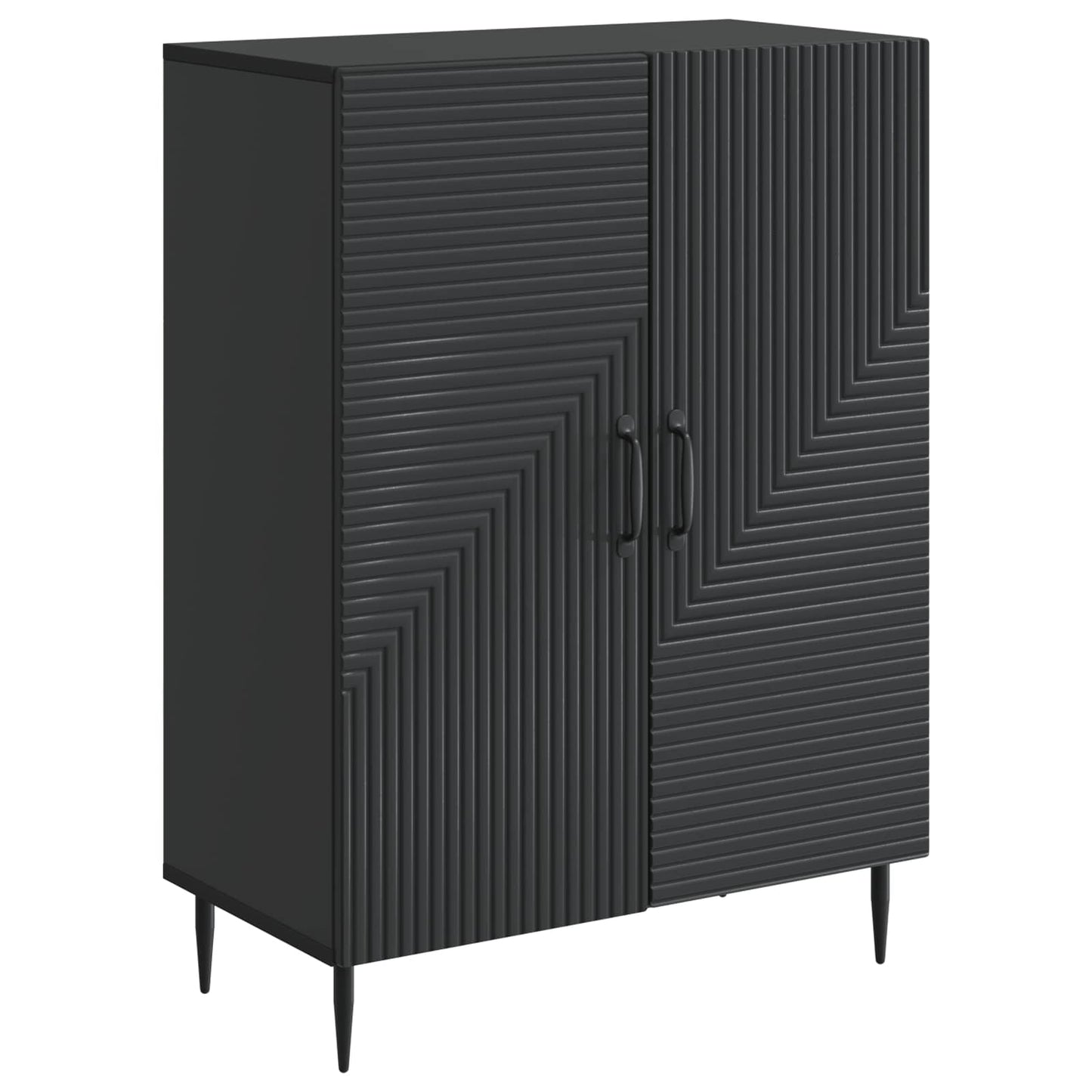 vidaXL Πλαϊνό γραφείο Μαύρο 66 x 34,5 x 89,5 εκ Επεξεργασμένο Ξύλο
