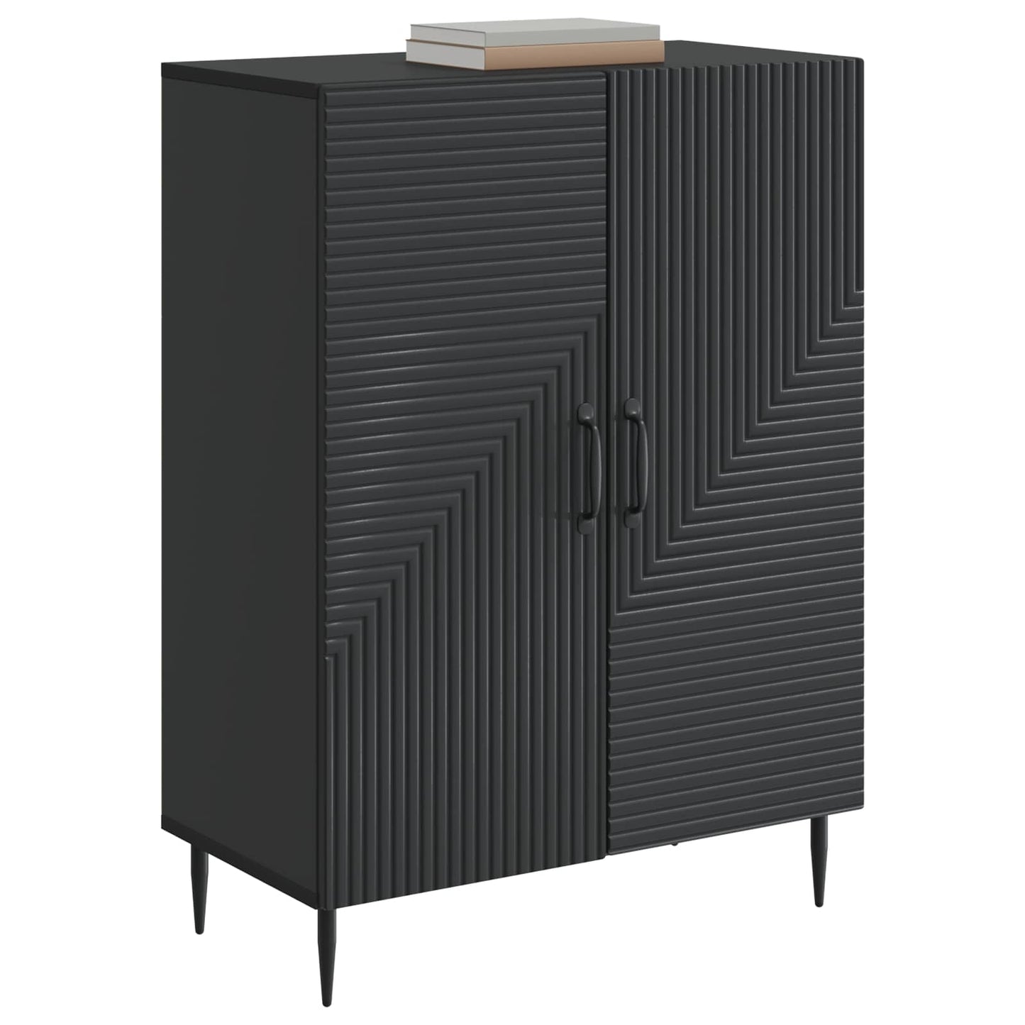 vidaXL Πλαϊνό γραφείο Μαύρο 66 x 34,5 x 89,5 εκ Επεξεργασμένο Ξύλο