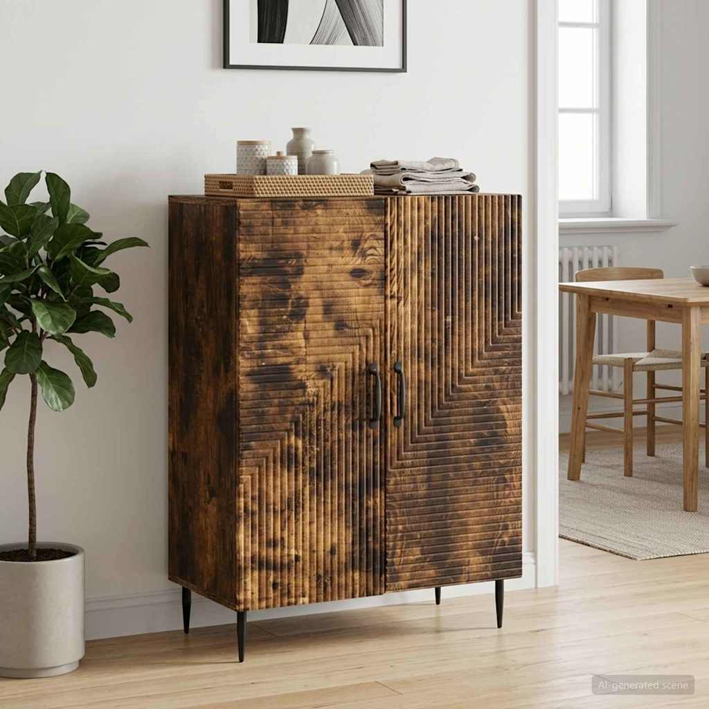 vidaXL Πλαϊνό γραφείο Καπνισμένο Ξύλο Δρυός 66 x 34,5 x 89,5 εκ