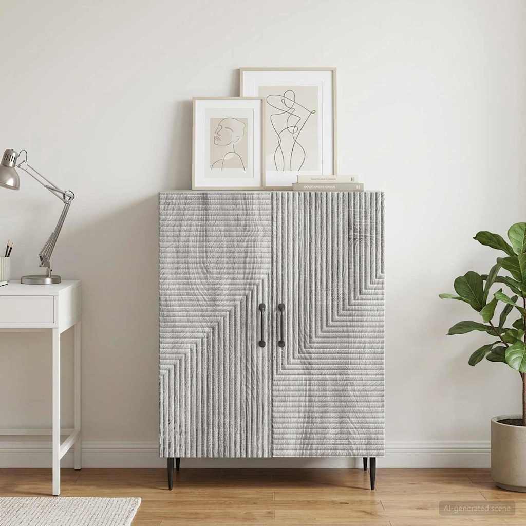 vidaXL Πλαϊνό γραφείο Γκρι Sonoma 66 x 34,5 x 89,5 εκ