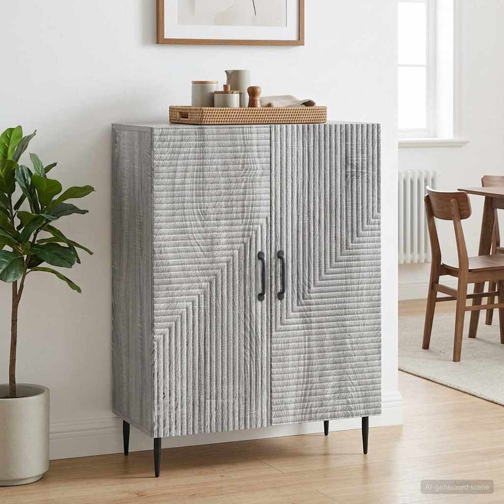 vidaXL Πλαϊνό γραφείο Γκρι Sonoma 66 x 34,5 x 89,5 εκ