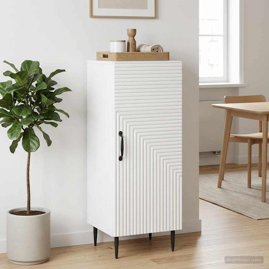 vidaXL Πλαϊνό γραφείο Λευκό 33 x 34,5 x 89,5 εκ Επεξεργασμένο Ξύλο