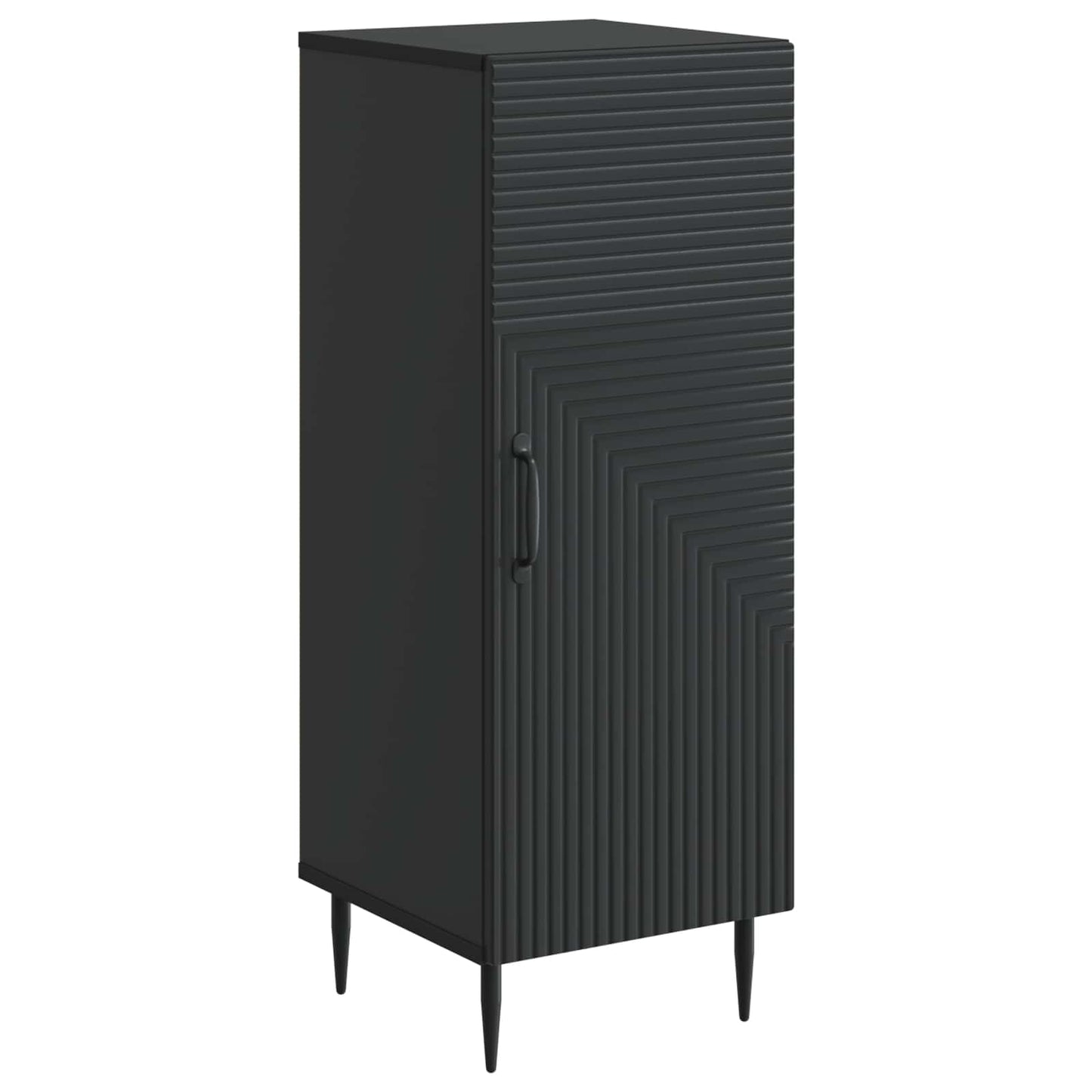 vidaXL Πλαϊνό γραφείο Μαύρο 33 x 34,5 x 89,5 εκ Επεξεργασμένο Ξύλο