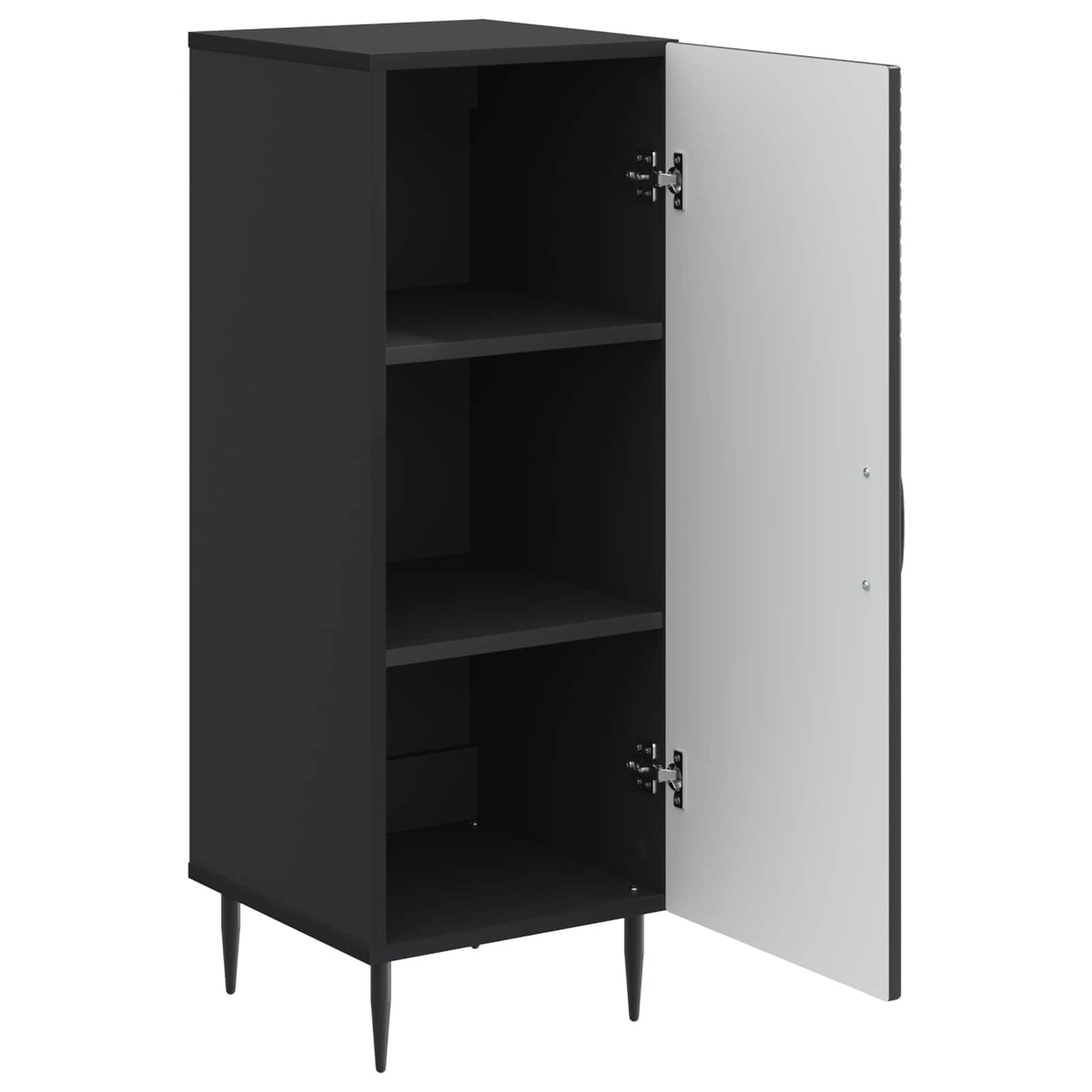 vidaXL Πλαϊνό γραφείο Μαύρο 33 x 34,5 x 89,5 εκ Επεξεργασμένο Ξύλο