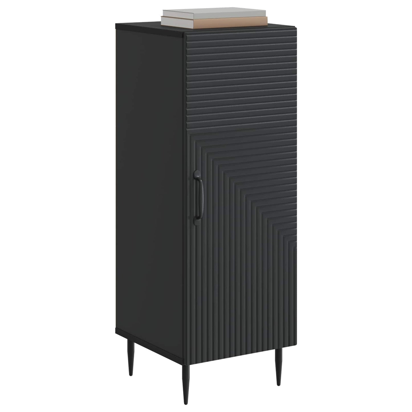 vidaXL Πλαϊνό γραφείο Μαύρο 33 x 34,5 x 89,5 εκ Επεξεργασμένο Ξύλο