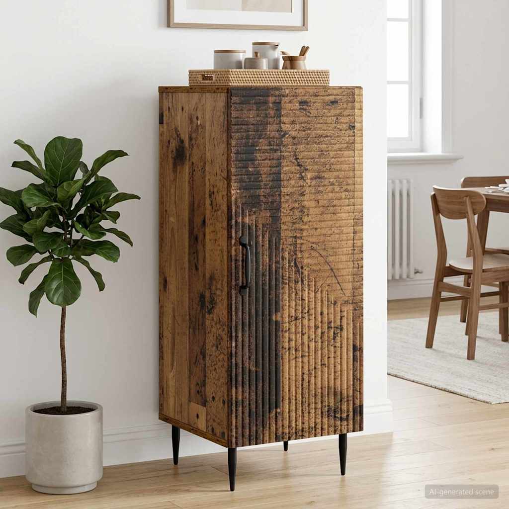 vidaXL Πλαϊνό γραφείο Παλαιωμένο ξύλο 33 x 34,5 x 89,5 εκ