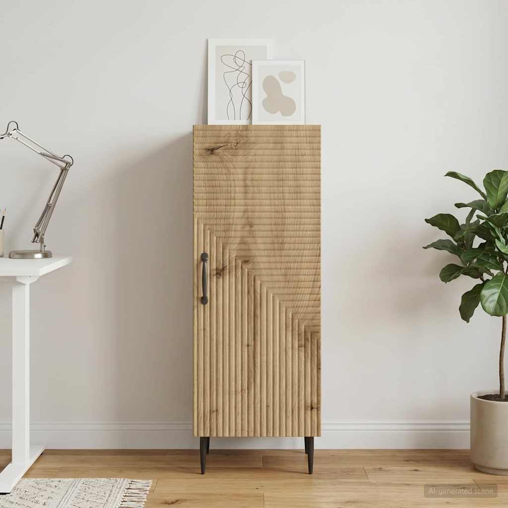 vidaXL Πλαϊνό γραφείο Artisan Δρυς 33 x 34,5 x 89,5 εκ