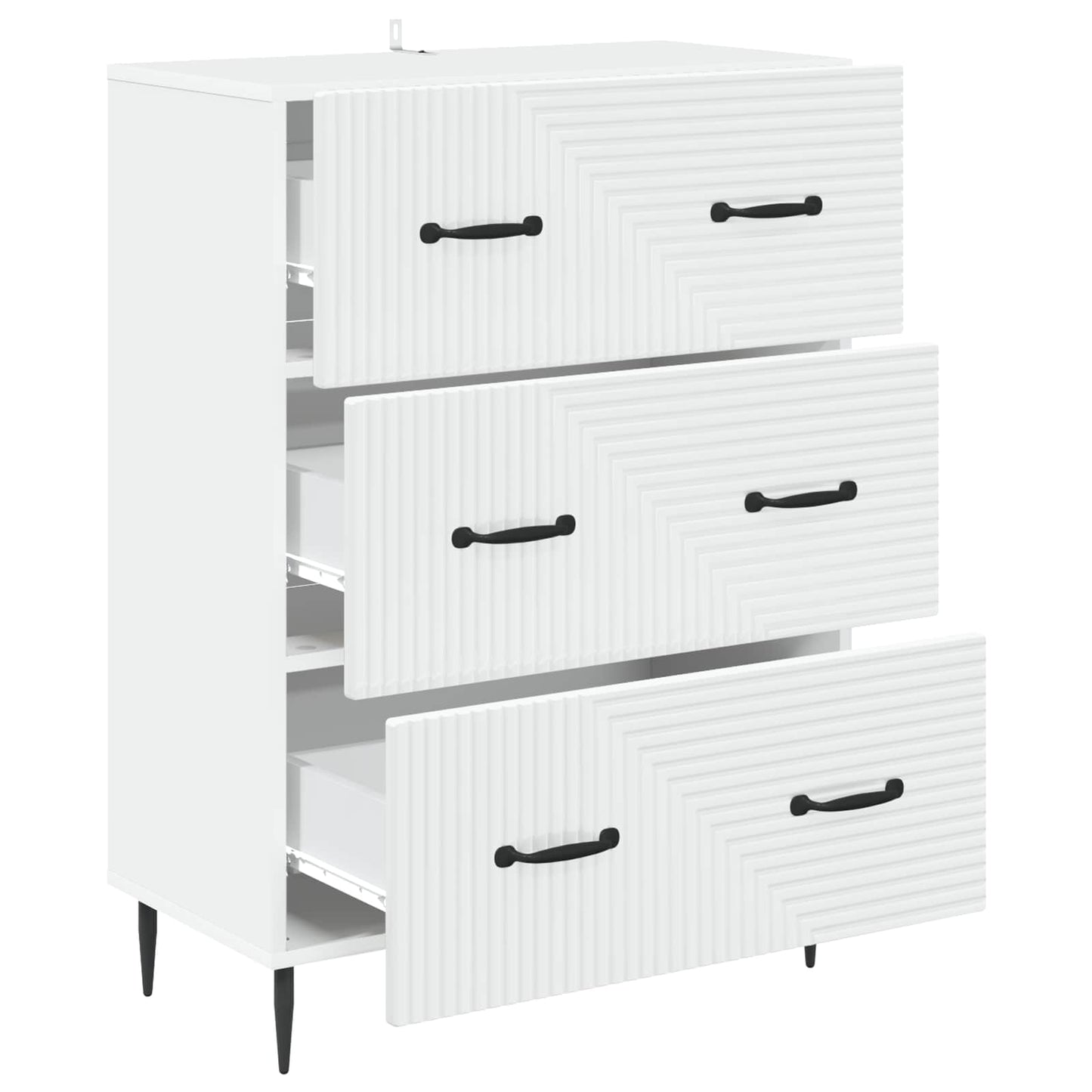 vidaXL Ντουλάπι με Συρτάρια Λευκό 66 x 34,5 x 89,5 εκ