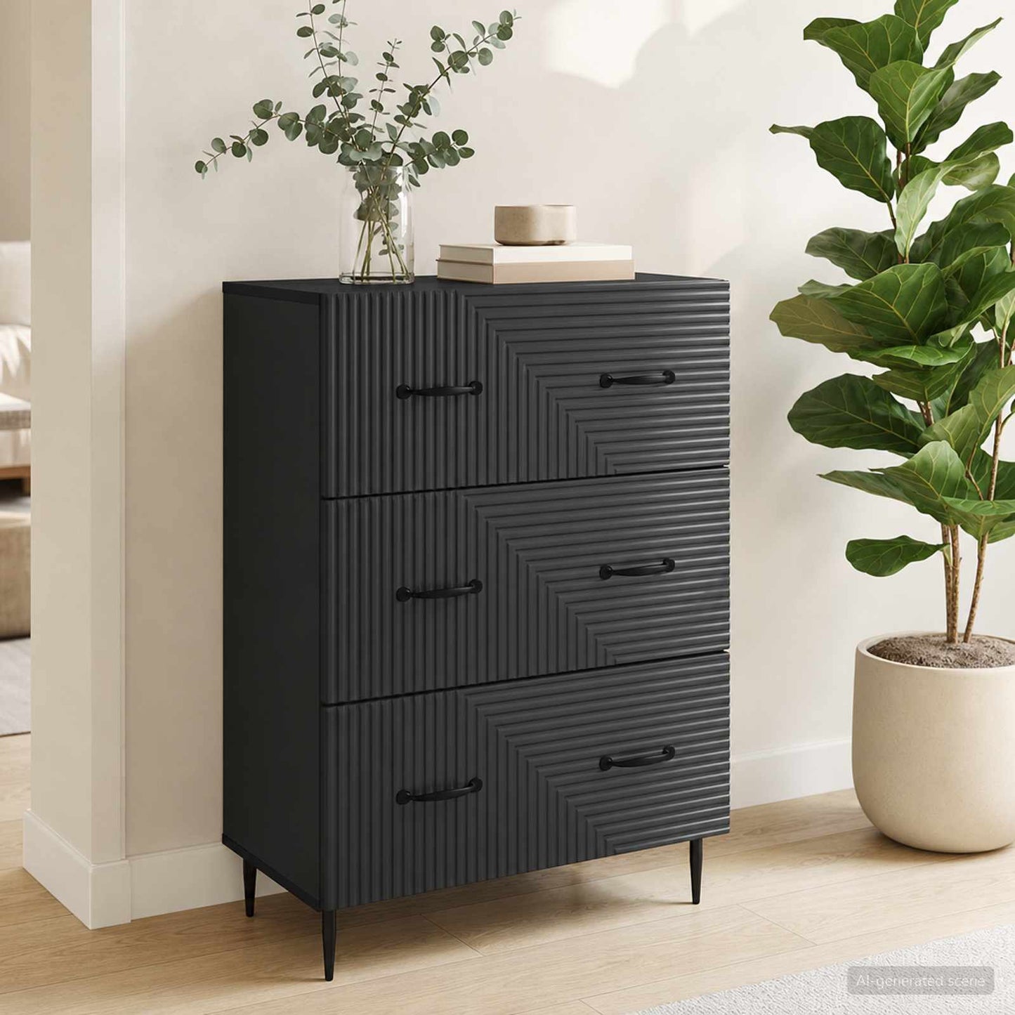 vidaXL Ντουλάπι με Συρτάρια 66 x 34,5 x 89,5 εκ Επεξεργασμένο Ξύλο