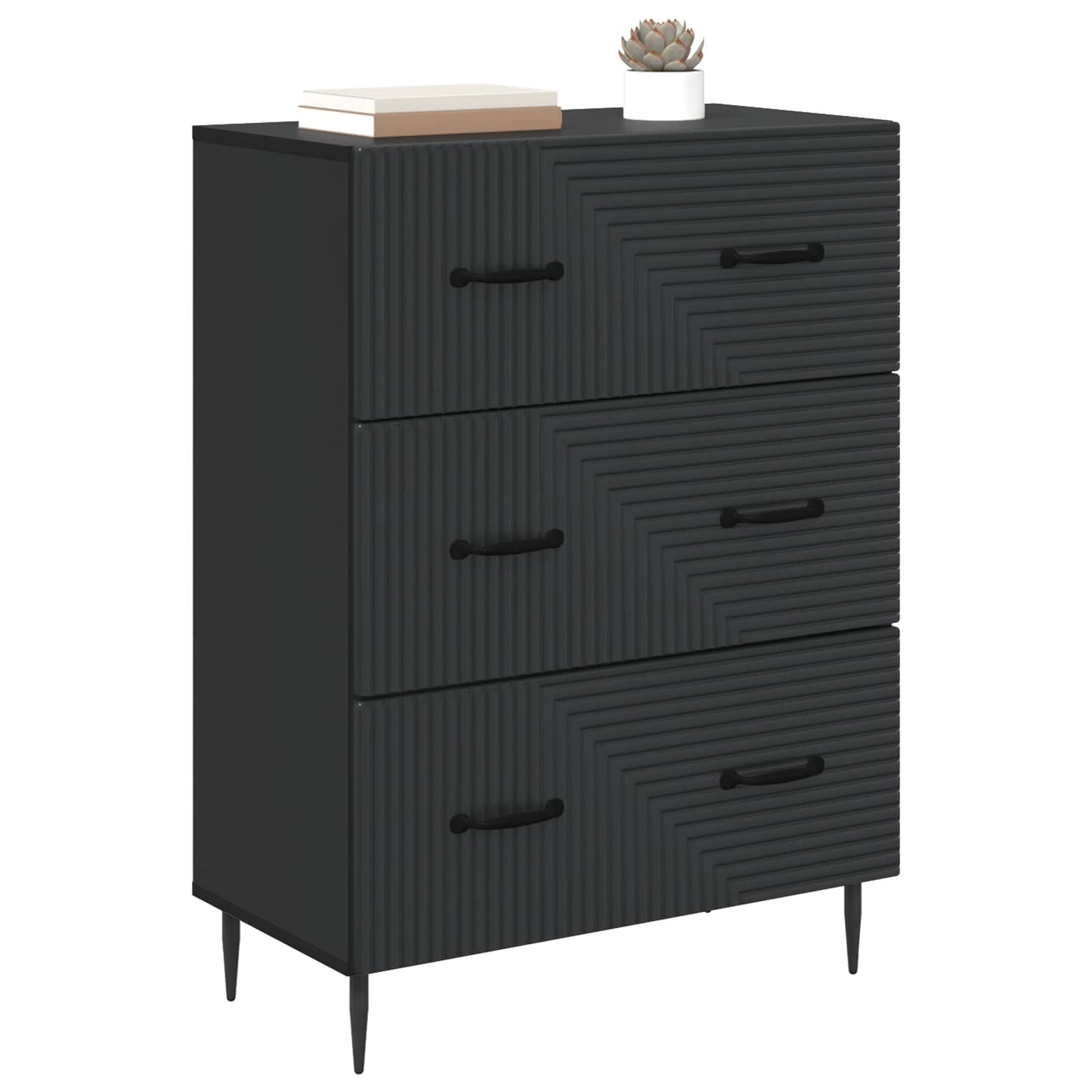 vidaXL Ντουλάπι με Συρτάρια 66 x 34,5 x 89,5 εκ Επεξεργασμένο Ξύλο