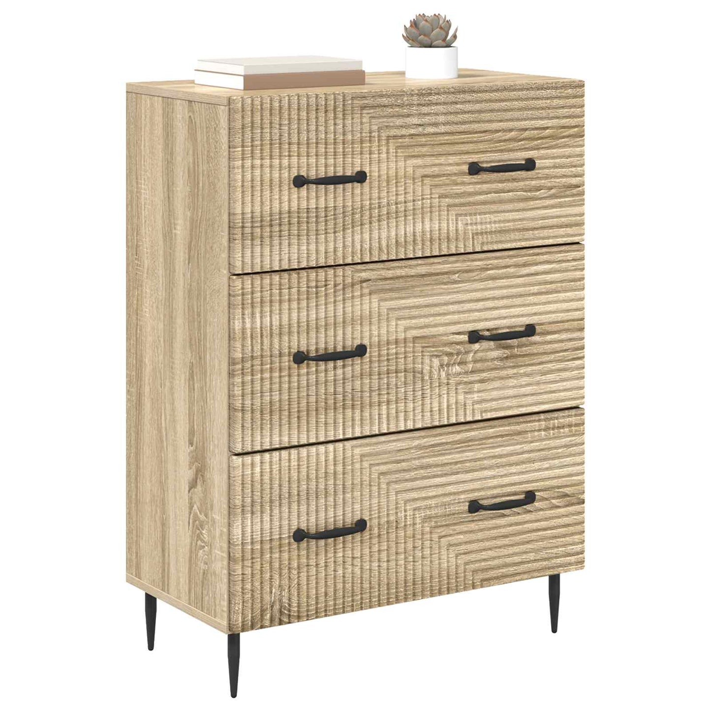 vidaXL Ντουλάπι με Συρτάρια 66 x 34,5 x 89,5 εκ Επεξεργασμένο Ξύλο