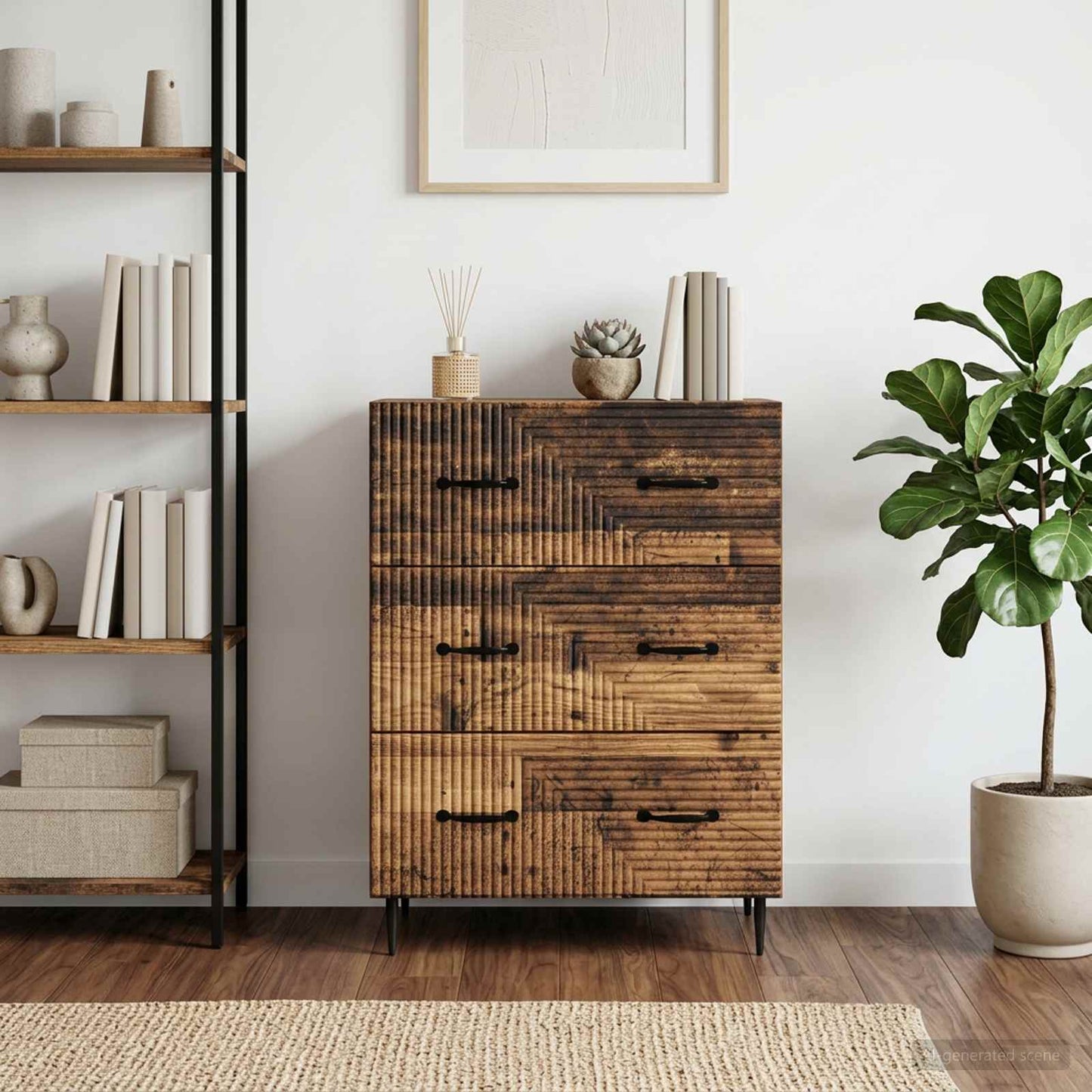 vidaXL Ντουλάπι με Συρτάρια 66 x 34,5 x 89,5 εκ Επεξεργασμένο Ξύλο