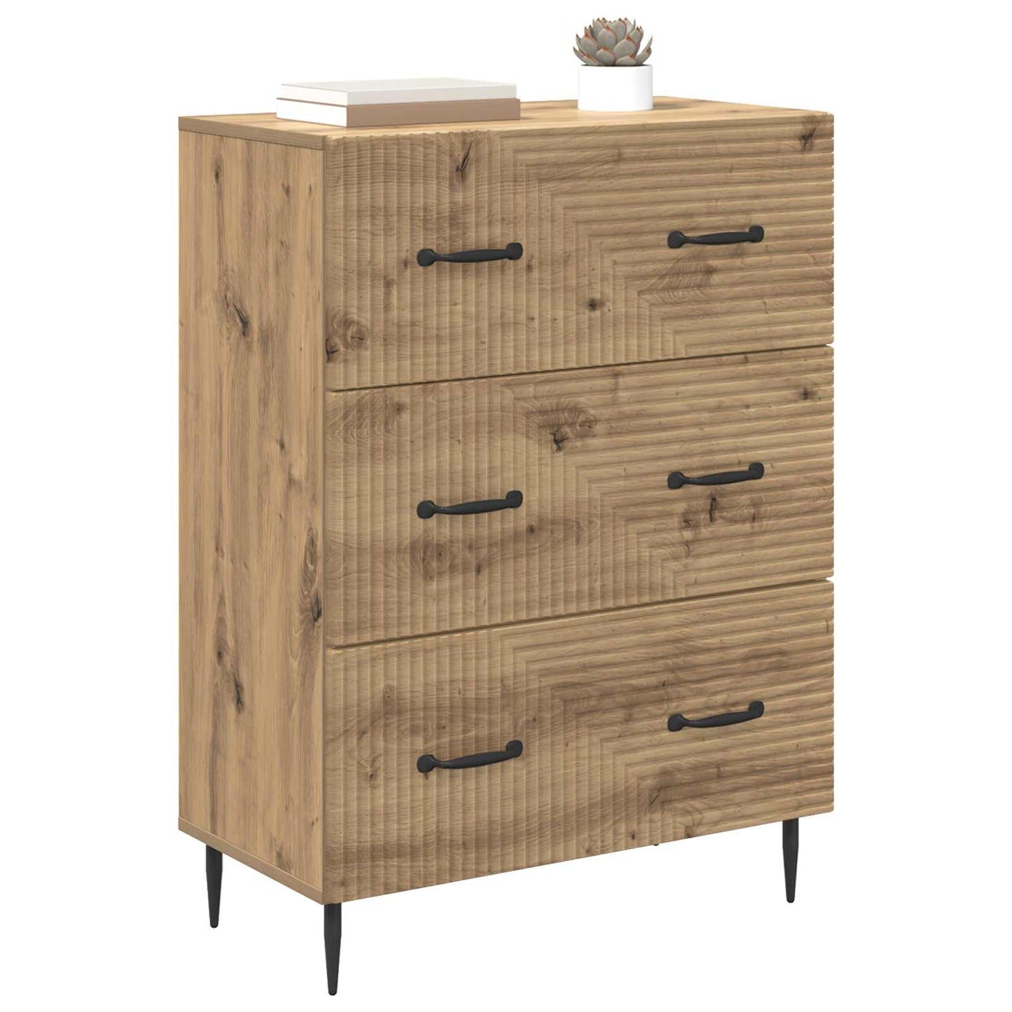 vidaXL Ντουλάπι με Συρτάρια 66 x 34,5 x 89,5 εκ Επεξεργασμένο Ξύλο