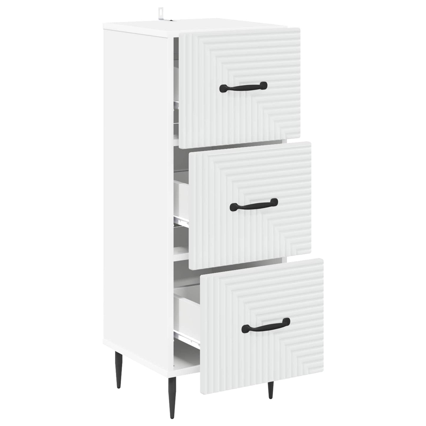 vidaXL Ντουλάπι με Συρτάρια Λευκό 33 x 34,5 x 89,5 εκ