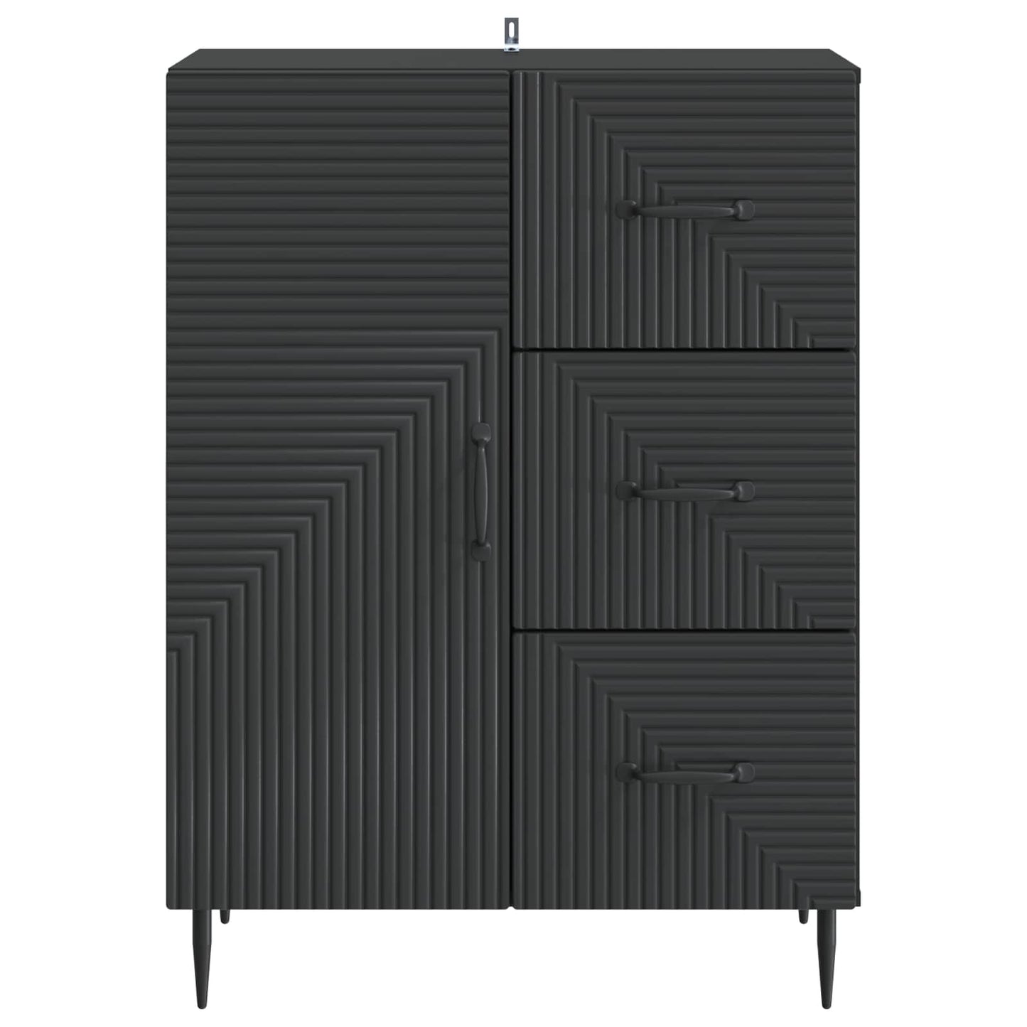 vidaXL Πλαϊνό γραφείο Μαύρο 66 x 34,5 x 89,5 εκ Επεξεργασμένο Ξύλο