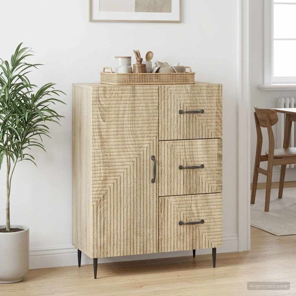 vidaXL Πλαϊνό γραφείο με συρτάρι Sonoma Δρυς 66 x 34,5 x 89,5 εκ