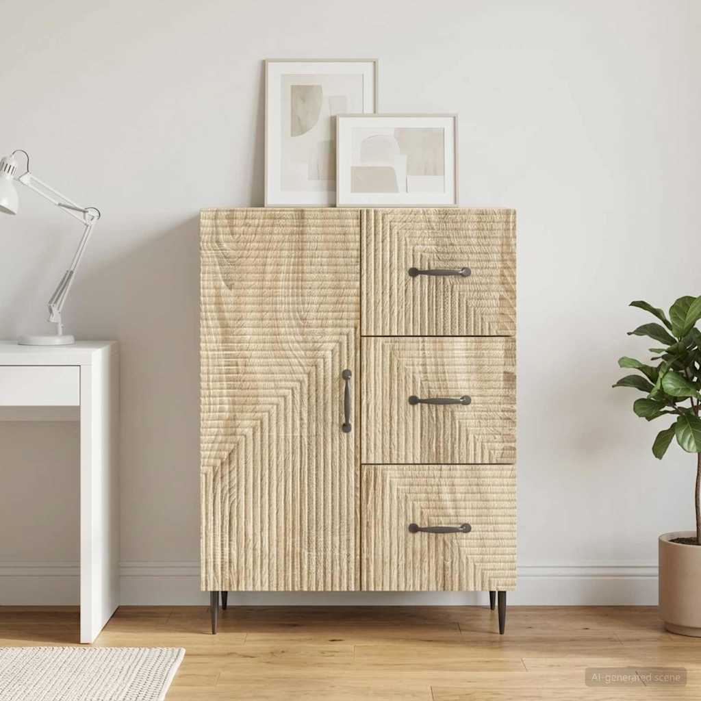 vidaXL Πλαϊνό γραφείο με συρτάρι Sonoma Δρυς 66 x 34,5 x 89,5 εκ
