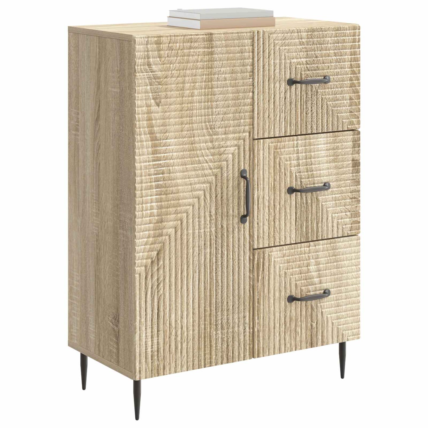 vidaXL Πλαϊνό γραφείο με συρτάρι Sonoma Δρυς 66 x 34,5 x 89,5 εκ