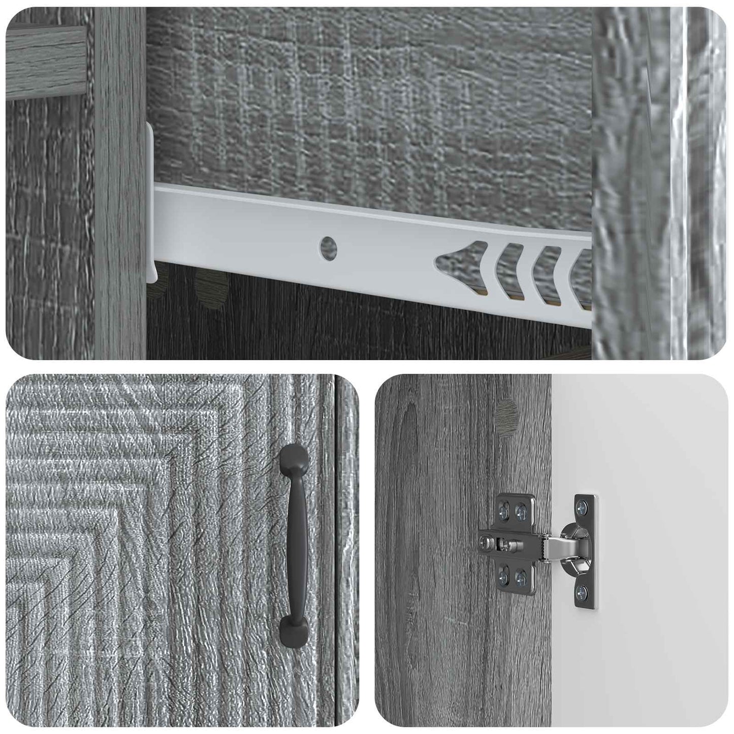 vidaXL Πλαϊνό γραφείο με συρτάρι Γκρι Sonoma 66 x 34,5 x 89,5 εκ