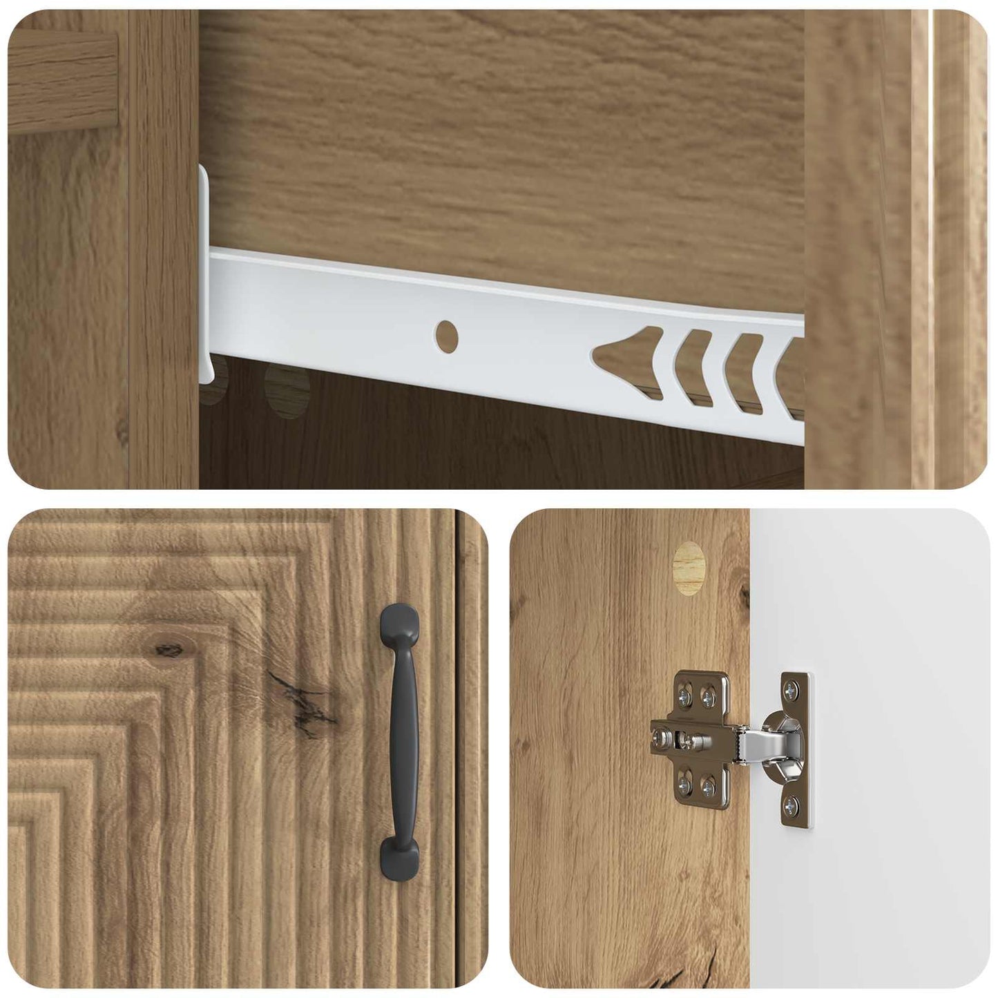 vidaXL Πλαϊνό γραφείο Artisan Δρυς 66 x 34,5 x 89,5 εκ