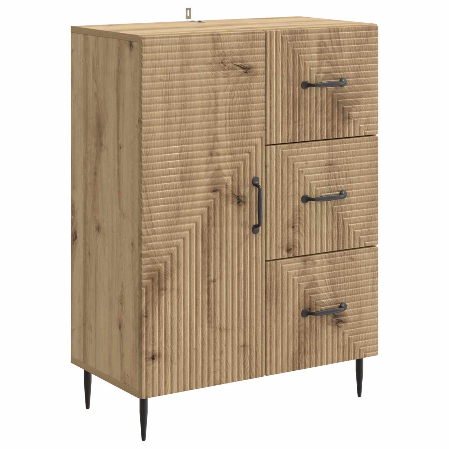 vidaXL Πλαϊνό γραφείο Artisan Δρυς 66 x 34,5 x 89,5 εκ