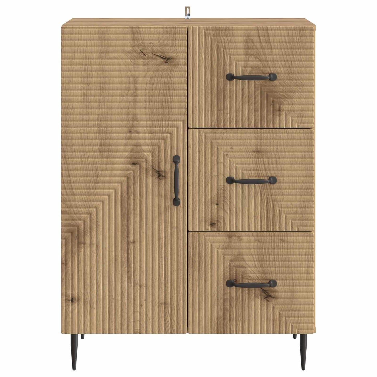 vidaXL Πλαϊνό γραφείο Artisan Δρυς 66 x 34,5 x 89,5 εκ