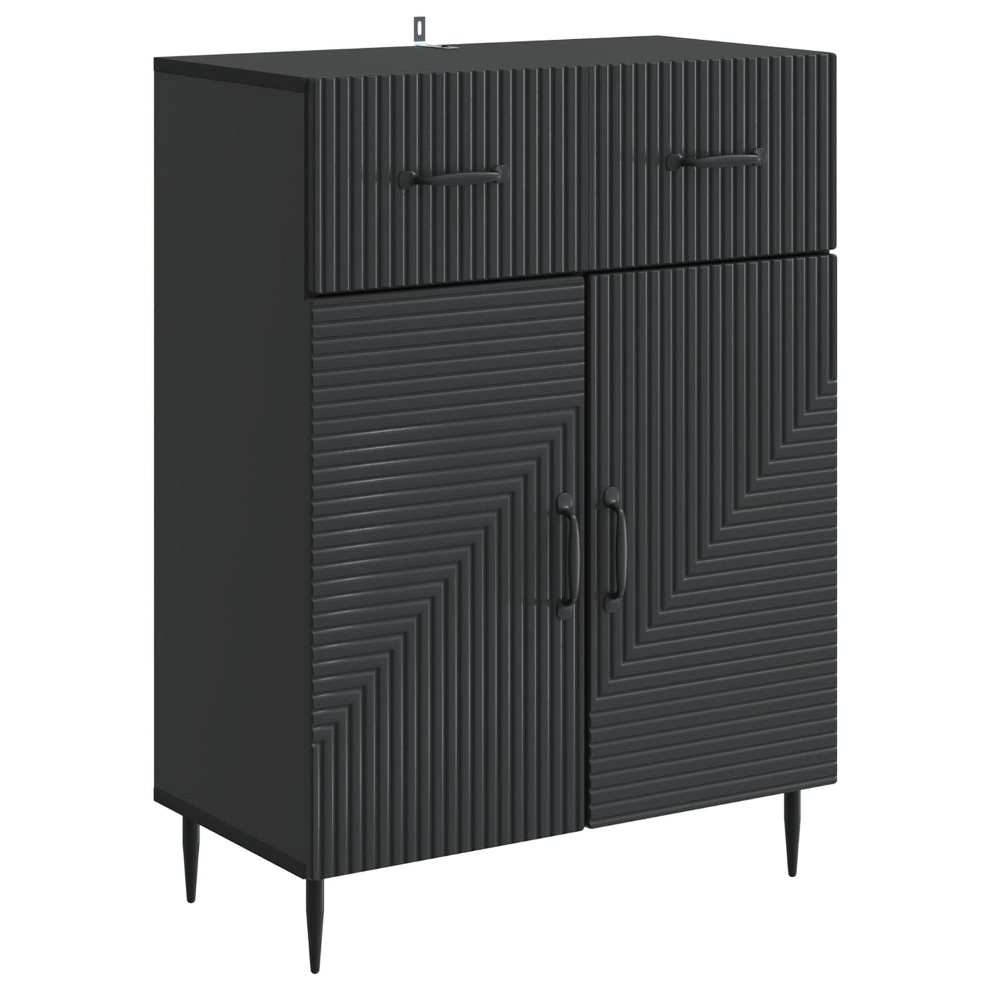 vidaXL Πλαϊνό γραφείο Μαύρο 66 x 34,5 x 89,5 εκ Επεξεργασμένο Ξύλο