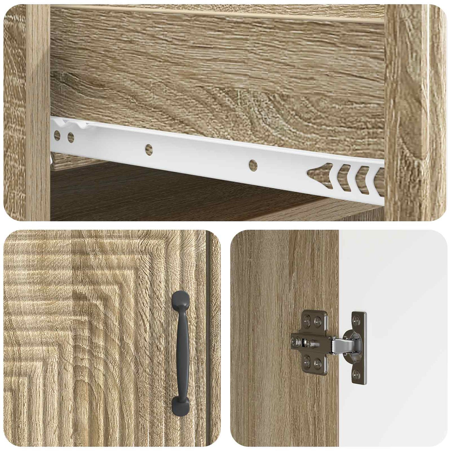 vidaXL Πλαϊνό γραφείο με συρτάρι Sonoma Δρυς 66 x 34,5 x 89,5 εκ