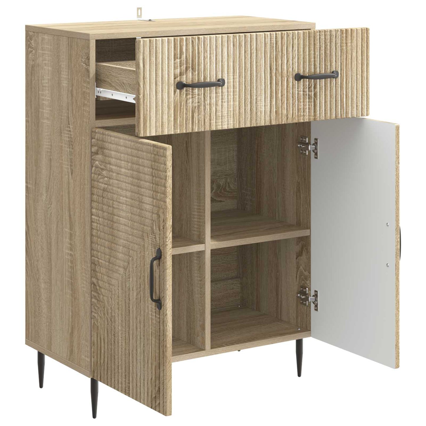 vidaXL Πλαϊνό γραφείο με συρτάρι Sonoma Δρυς 66 x 34,5 x 89,5 εκ