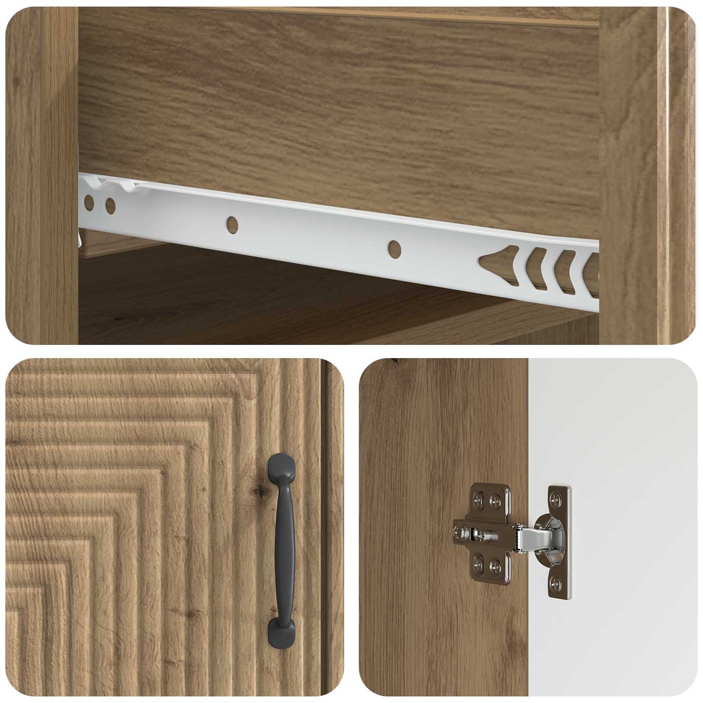 vidaXL Πλαϊνό γραφείο Artisan Δρυς 66 x 34,5 x 89,5 εκ