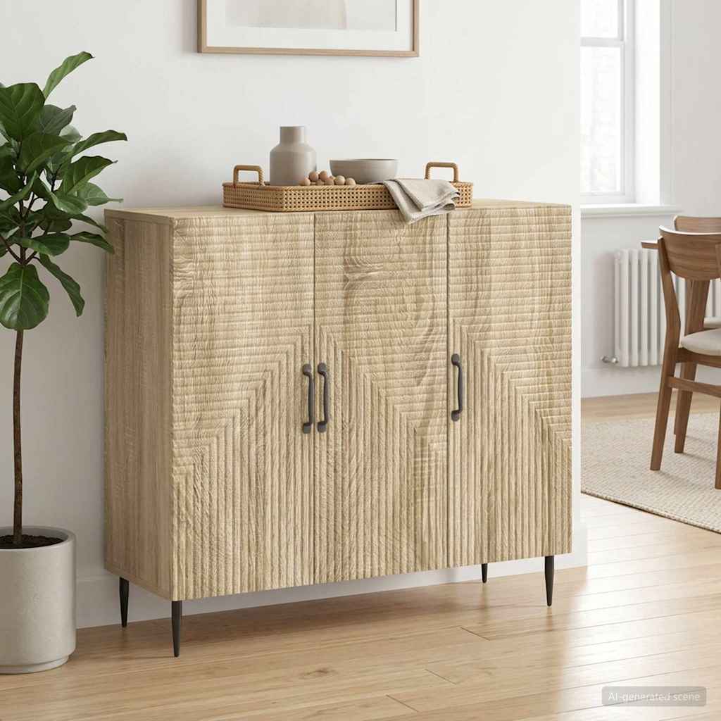 vidaXL Πλαϊνό γραφείο Sonoma Δρυς 89 x 34,5 x 80 εκ Επεξεργασμένο Ξύλο