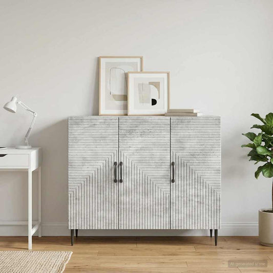 vidaXL Πλαϊνό γραφείο Γκρι Σκυροδέματος 89 x 34,5 x 80 εκ