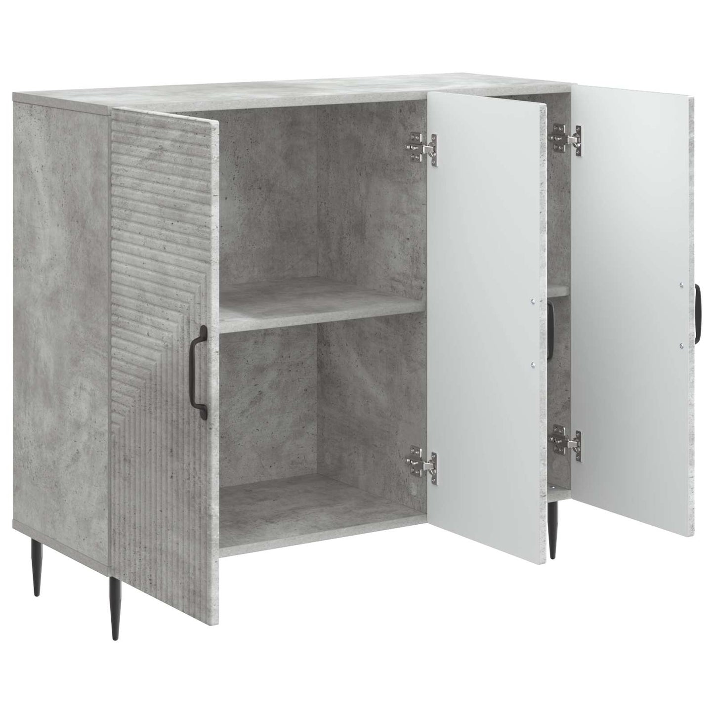 vidaXL Πλαϊνό γραφείο Γκρι Σκυροδέματος 89 x 34,5 x 80 εκ