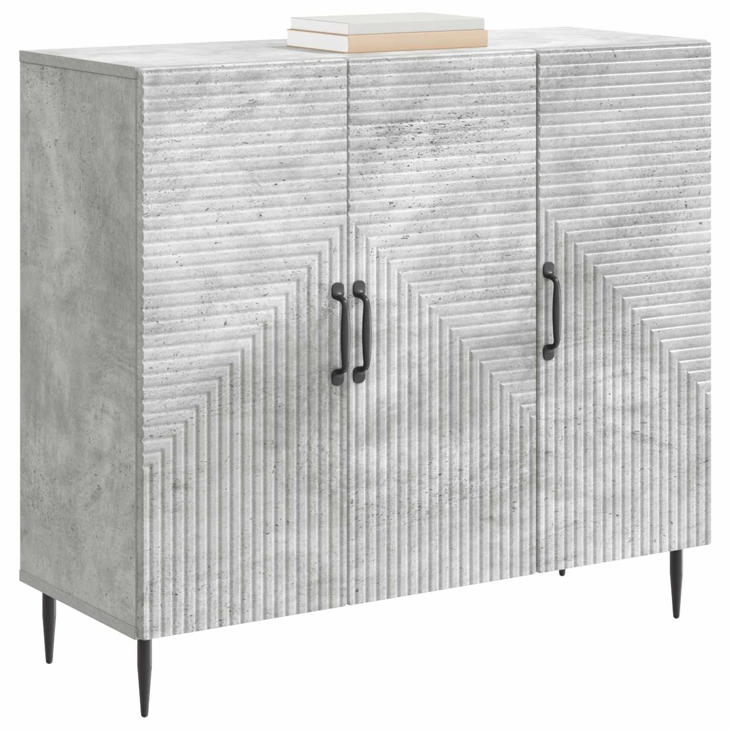 vidaXL Πλαϊνό γραφείο Γκρι Σκυροδέματος 89 x 34,5 x 80 εκ