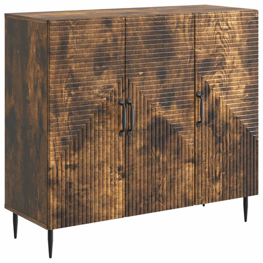 vidaXL Πλαϊνό γραφείο Καπνισμένο Ξύλο Δρυός 89 x 34,5 x 80 εκ