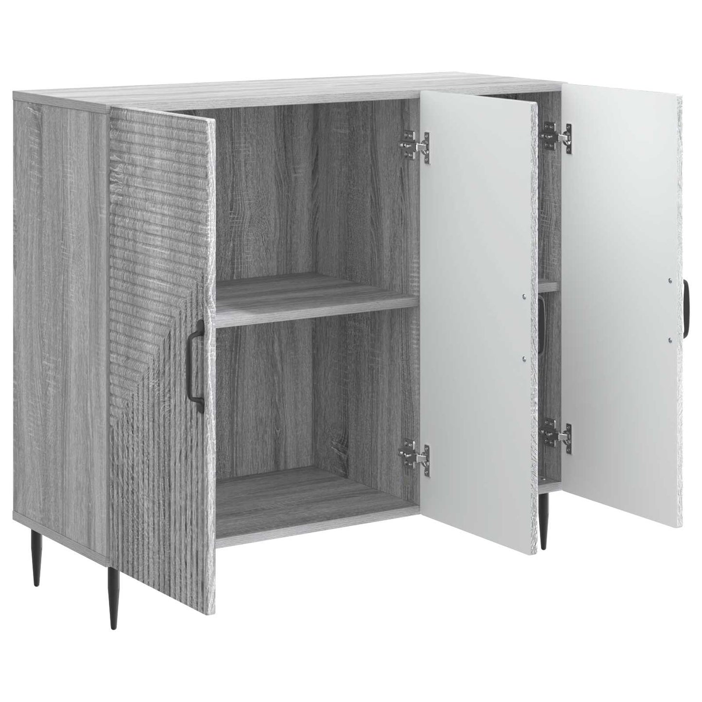 vidaXL Πλαϊνό γραφείο Γκρι Sonoma 89 x 34,5 x 80 εκ Επεξεργασμένο Ξύλο