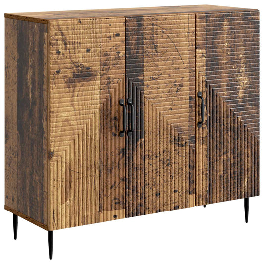 vidaXL Πλαϊνό γραφείο Παλαιωμένο ξύλο 89 x 34,5 x 80 εκ