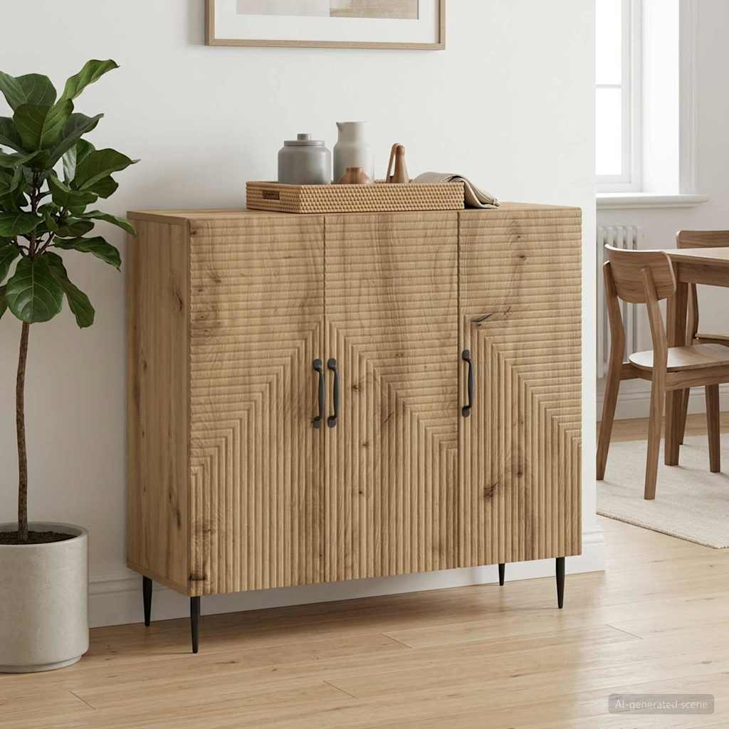 vidaXL Πλαϊνό γραφείο Artisan Δρυς 89 x 34,5 x 80 εκ