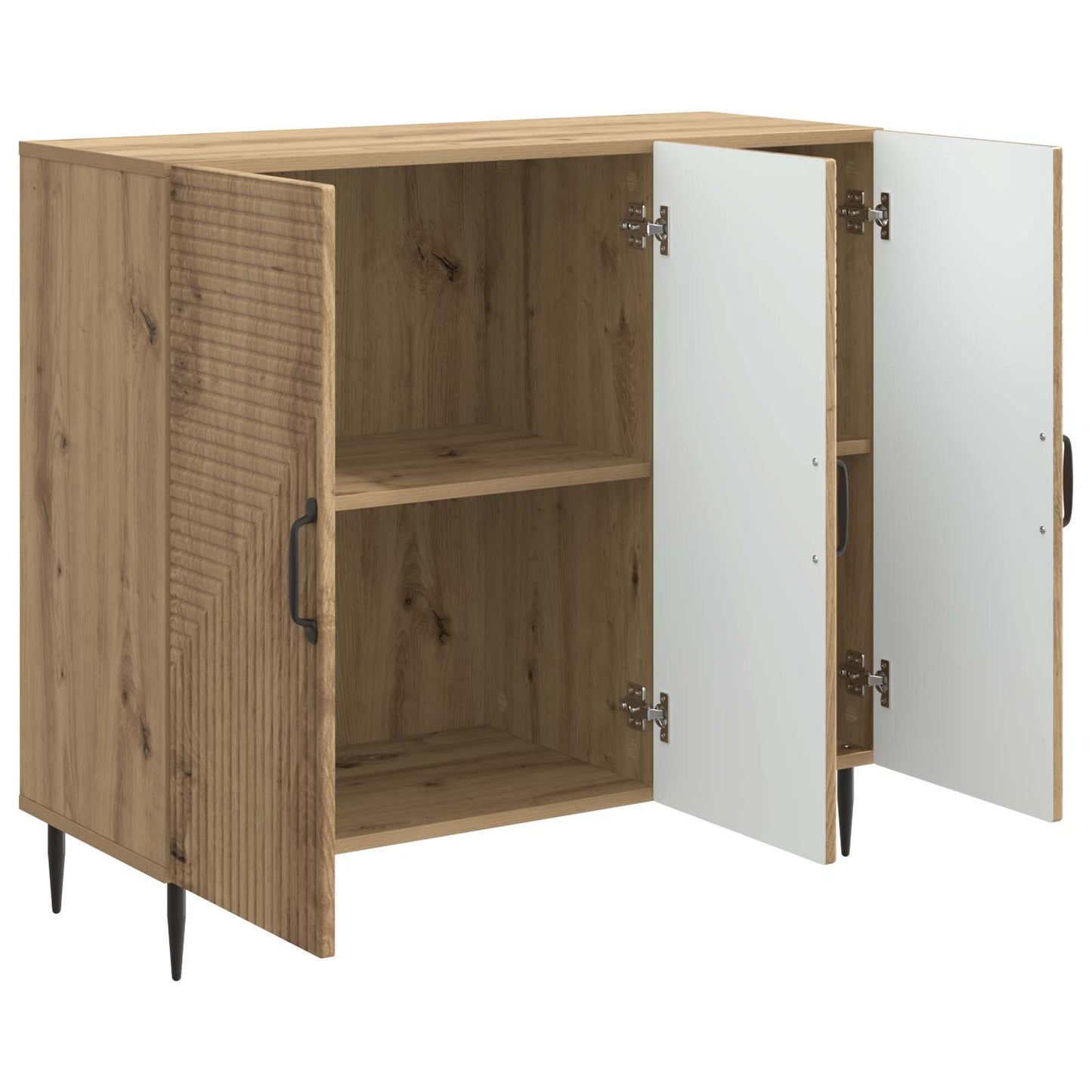 vidaXL Πλαϊνό γραφείο Artisan Δρυς 89 x 34,5 x 80 εκ