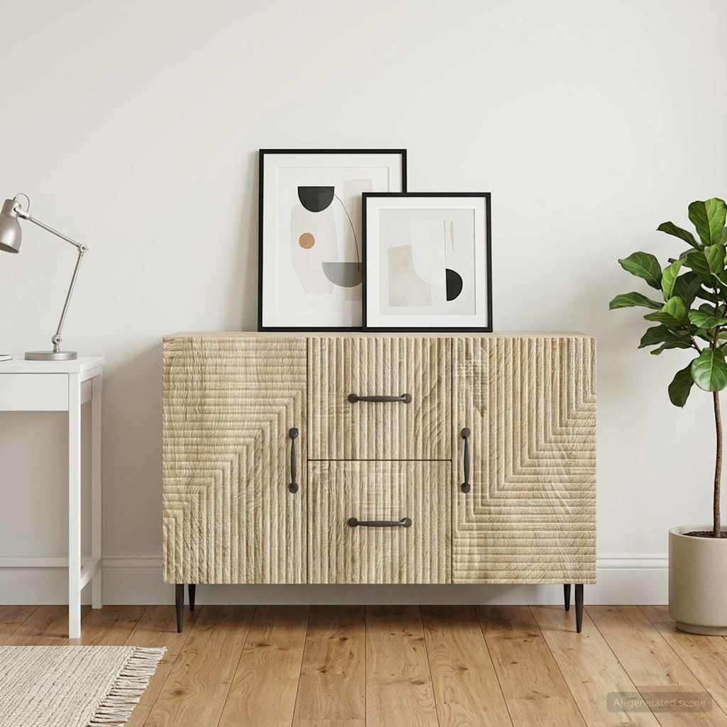 vidaXL Πλαϊνό γραφείο με συρτάρι Sonoma Δρυς 89 x 34,5 x 60 εκ.